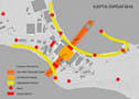 Мыс Киик-Атлама- место проведения фестиваля. Красной линией указано направление главной оси будущего Города.